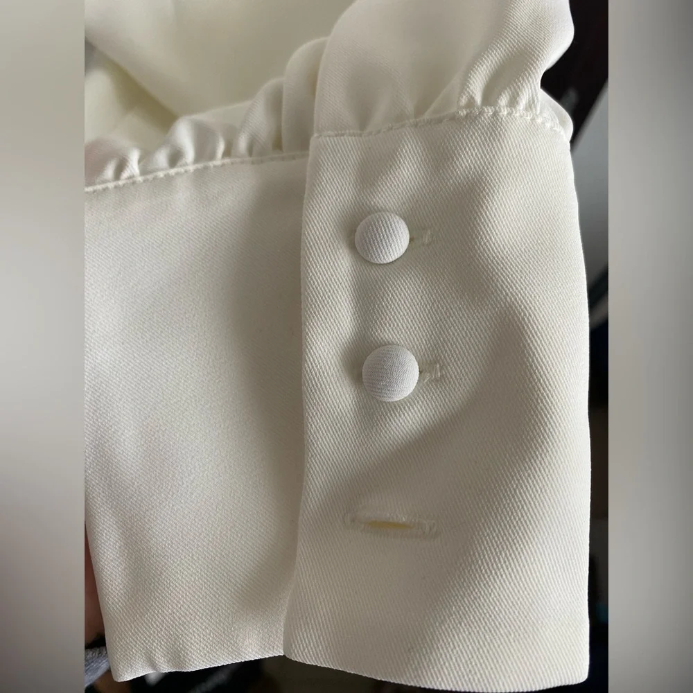 Joe Fresh x Roxy Earle BNWT women’s winter white key hole skater dress size 16 - Picture 8 of 12